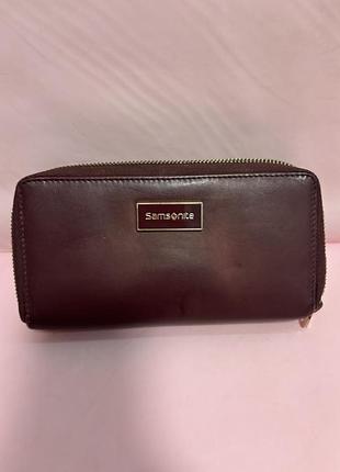 Шкіряний жіночий гаманець-органайзер samsonite (double zip wallet), оригінал