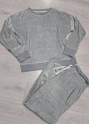 Домашній велюровий костюм, піжама. dkny donna karan, оригінал. р. с. на 48