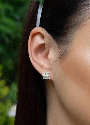 Серебряные серьги «незабываемость»