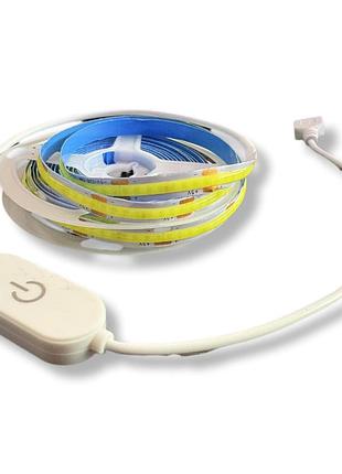 Led стрічка від usb 3м cob із сенсорним вимикачем + димер 10w 5v
