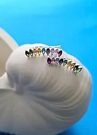 Серебряные серьги «разнообразие»
