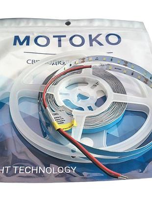 Светодиодная лента motoko 12v 60led smd3528 4.8w/m 6000-6500k нейтральний
