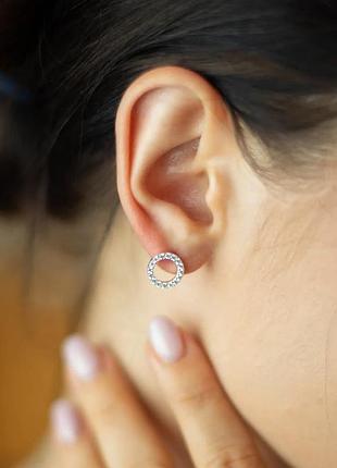 Серебряные серьги «душа»