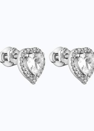 Серебряные серьги «афина (белый)»