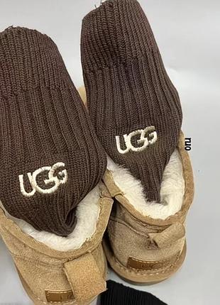 Шкарпетки ugg чорні коричневі молочні