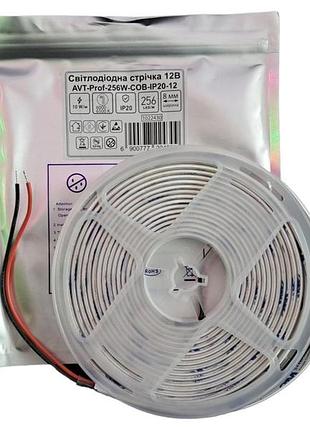 Светодиодная лента avt cob 24v 256led/m 10w 4000-4500k нейтральный
