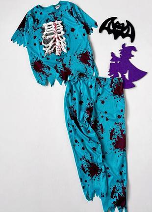 Карнавальний  костюм зомбі-лікар на halloween wilko 7-8 років