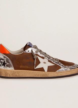 Кеди чоловічі golden goose stardan коричневі