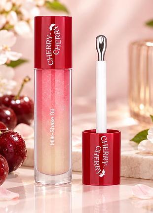 Олія для губ glambee milk-shake oil cherry-cherry, тон 01, 8.5 г