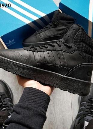 Черные кроссовки мужские зимние adidas ultra boost black (чорні) термо 40 41 42 43