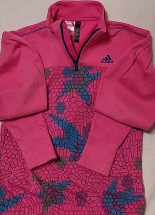 Флісова олімпійка кофта adidas girls power fleece half-zip оригінал xs s ( дитячий 164)