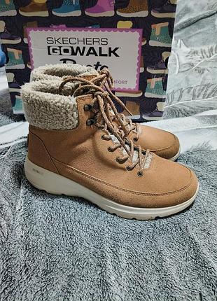 Черевики жіночі skechers 144770 brn коричневі замшеві