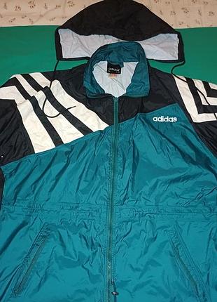 Винтажная ветровка adidas vintage 90s / олимпийка адидас жатка