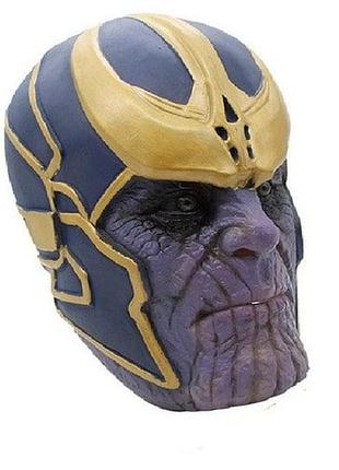 Маска таноса на хэллоуин, латексная маска на всю голову, косплей мстители marvel, фиолетовая, для взрослых