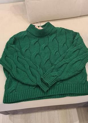 Светр жіночий h&m зелений вовняний