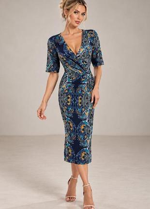 Розпродаж cукня prettylittlething міді корсетна напівпрозора