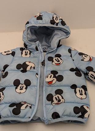 Детская демисезонная куртка с капюшоном sinsay fox &amp; bunny disney (mickey mouse), размер 80