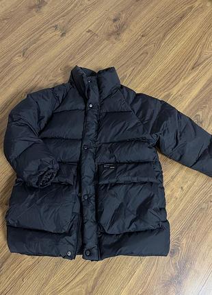 Пуховик zara чорний