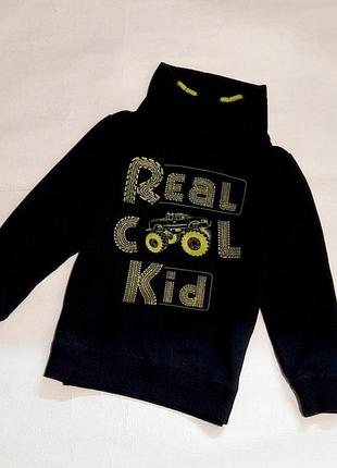 Стильное худи бомбер для мальчика "real cool kid"
с монстр-траком dоро dоро 6-8 лет