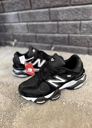 Кросівки new balance 9060 замшеві чорні 39