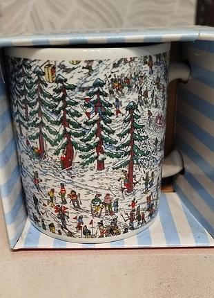 Коллекционная кружка чашка «где уоллы?» where’s wally? новая в коробке новогодний подарок