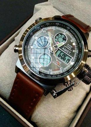 Мужские водостойкие тактические часы amst mountain 1233