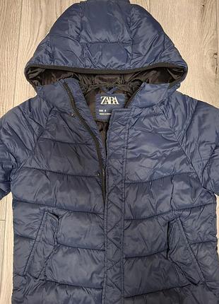 Куртка подовжена,  пуховик zara розмір 8, 128 см