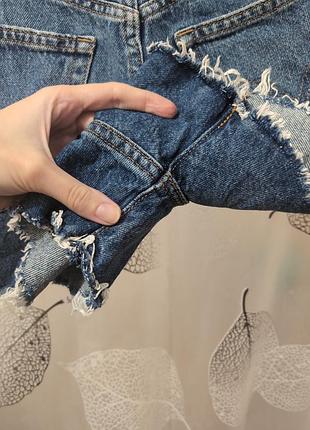 Джинсовые шорты levi's high waisted mom shorts из плотного денима — w23 / xxs 3