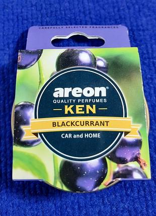Ароматизатор автомобильный освежитель воздуха areon под сиденье на панель ken 35г black currant черная смородина ak05