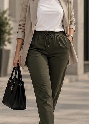 Жіночі брюки only slim fit хакі, xl / 32, орієнтовно ua 50–52