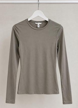 Жіночий лонгслів з довгим рукавом h&m xs-s