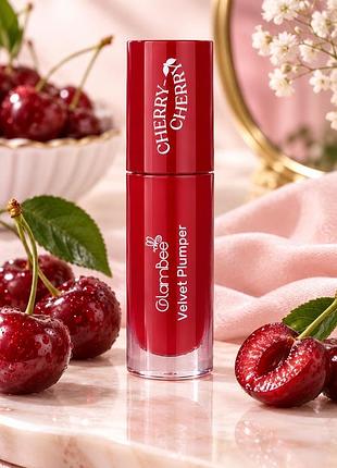 Плампер для губ glambee velvet plumper cherry-cherry (тон 01 / тон 02), 4.5 г