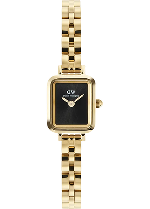Годинник жіночий daniel wellington quadro mini dw00100851 сталевий корпус wr 30 м чорний циферблат