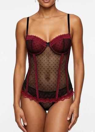 Мереживний корсет (боді) від бренду h&m. розмір m-l.