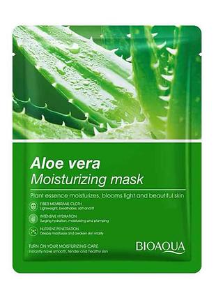 Тканевая маска для лица bioaqua aloe vera moisturizing mask с алоэ вера, 25 г