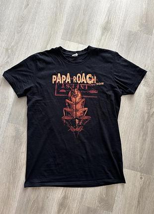 Футболка чоловіча papa roach чорна m-l