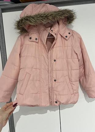 Куртка дитяча gap рожева з капюшоном