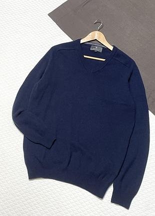 Джемпер з v-подібним вирізом з вовни extra  fine lambswool 100%