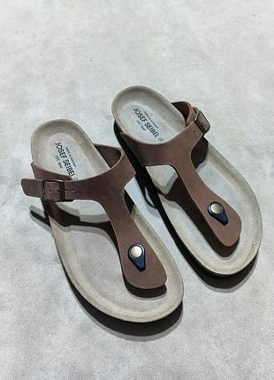 Женские кожаные ортопедические шлепанцы josef seibel hermine 02