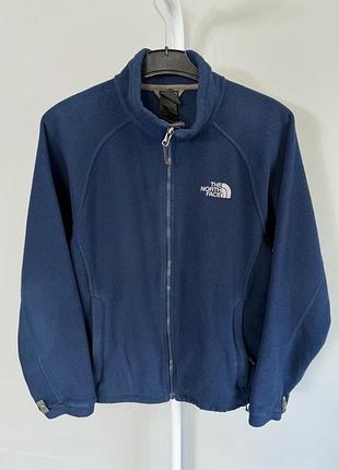 Флісова кофта the north face s синя на блискавці