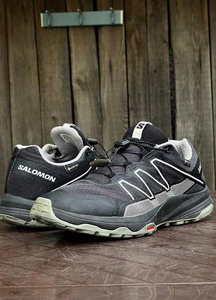 Salomon xa rogg 2 gtx gore-tex оригінал чоловічі кросівки чорні сірі трекінгові легкі розмір 41