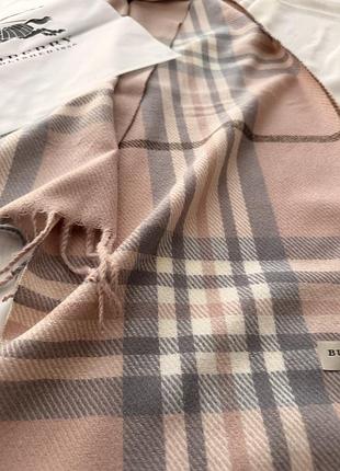 Шарф burberry pink / шарф барберри разовой 32*180см