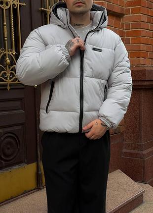 Чоловіча сіра куртка зимова куртка
