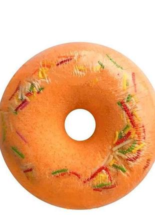 Бомбочка для ванни 140г пінна donut lime passion fruit (помаранчева) тм milky dream