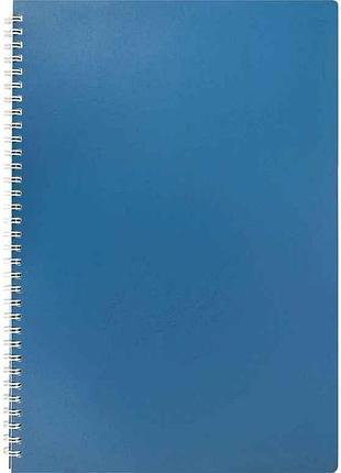 Тетрадь на пружине арк.80 а4 classic клит. синий, пласт.обкл. bm.2446-002i тм buromax