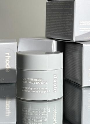 Скульптуруюча кремова маска для обличчя rhode caffeine reset sculpting cream mask 8 ml mini