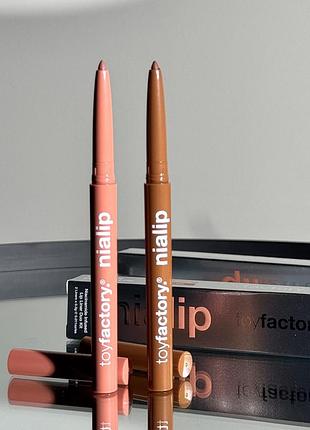 Набір олівців для губ toyfactory nialip niacinamide infused lip liner duo kit (nude protocol, deep seek) (2 x 0.3 g)