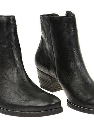 Брендовые кожаные ботильоны премиального австрийского бренда "paul green". размер uk6/eur39.