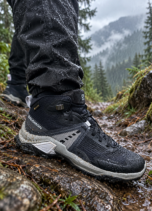 Женские треккинговые непромокаемые термоботинки salomon x raise 2 mid goretex
