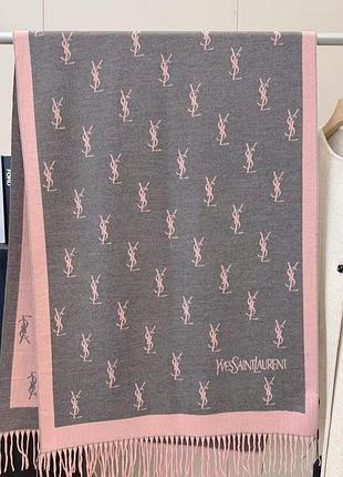 Теплый шарф палантин платок ysl yves saint laurent ив сен л